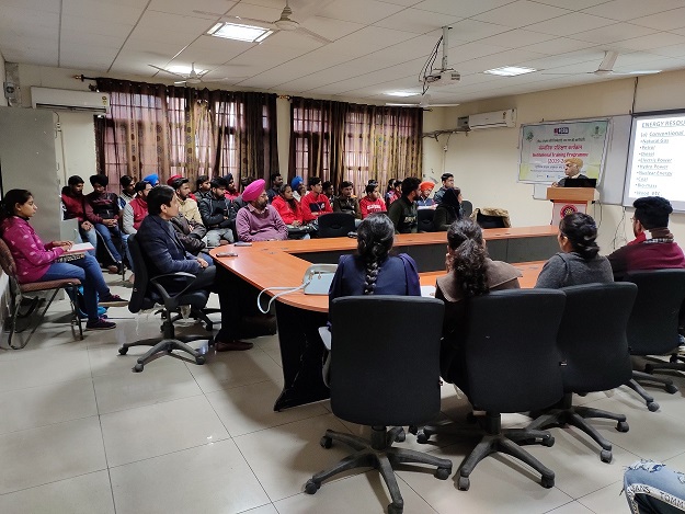 A Seminar on PCRA was delivered to aware the students about the methods to conserve the petroleum resources at home and outside by simple methods by Mr. K.K. Mahajan